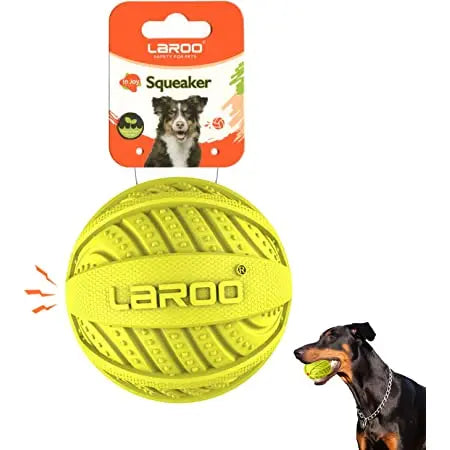 LaRoo Squeaky Dog Ball, Interactive Dog Toys for Boredom, Non