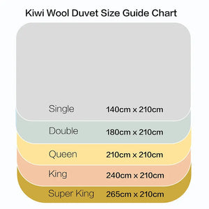 Kiwi Wool Produce 100% NZ wool 550GSM duvet inner Kiwi Wool