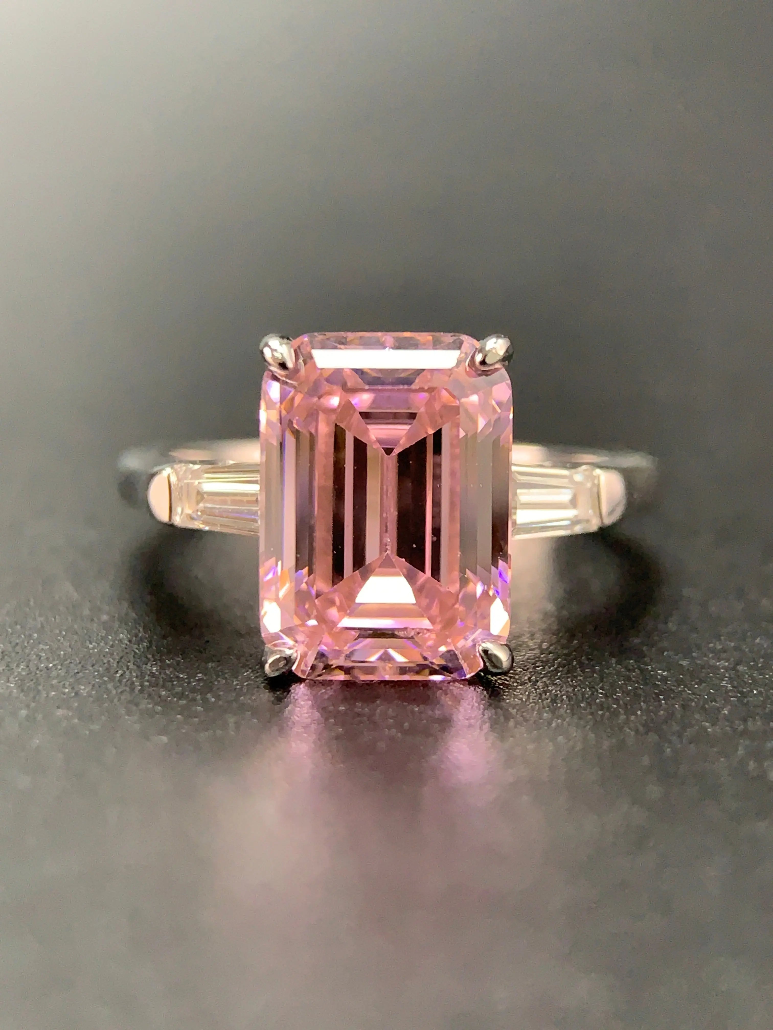 4-carat Rosy Radiance Lab-Created Pink Dimond Ring Yorkerla Jewellery