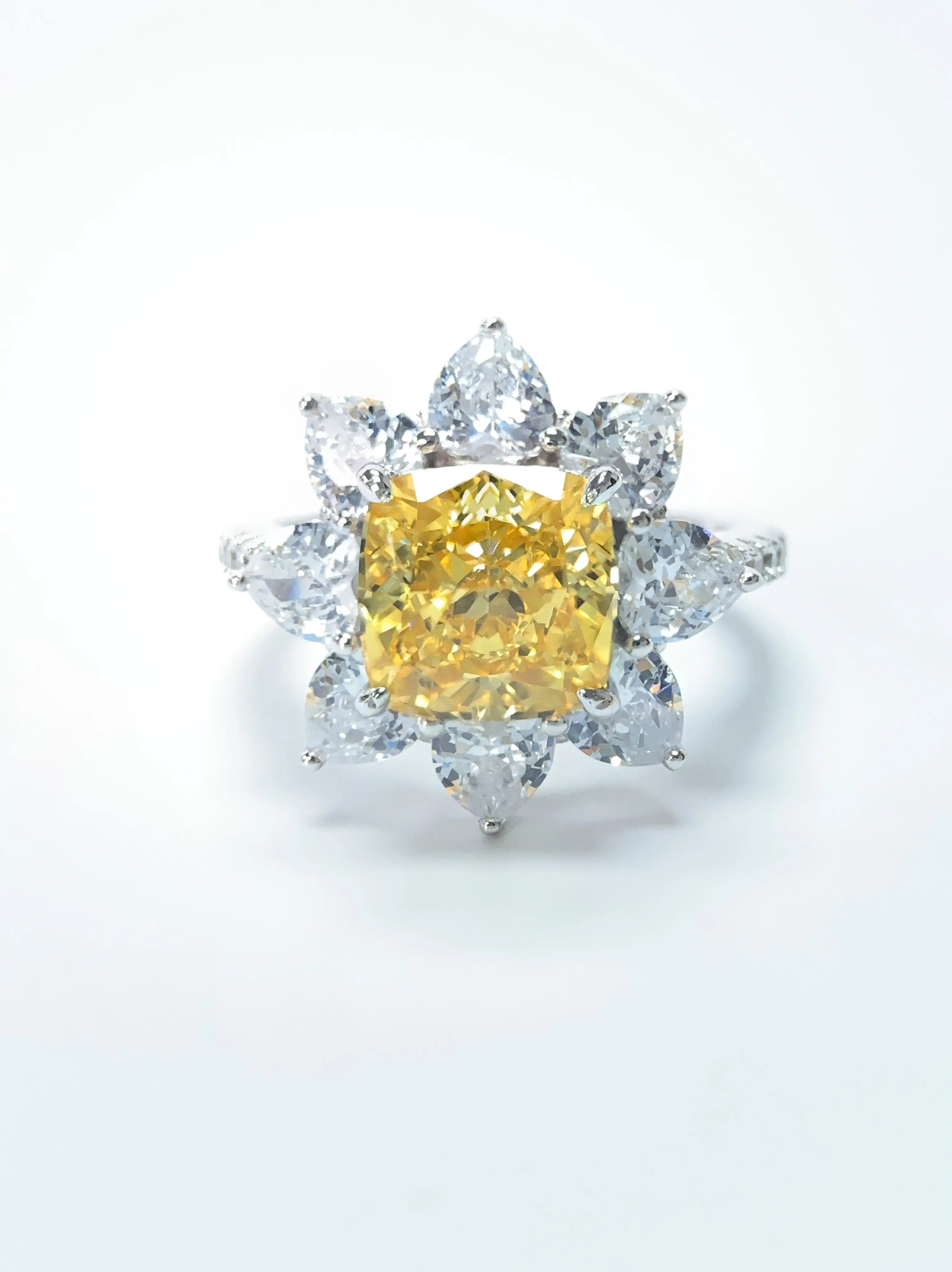 3-carat Lemon Zest Lab-Created Yellow Dimond Ring Yorkerla Jewellery