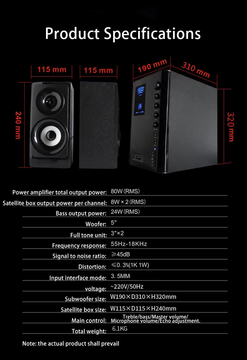 AudioBox K800 BTMI Bluetooth Multimedia Speaker With Wireless Remote Control
