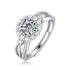 1 Carat Lifetime Together 925 Silver Moissanite Stone Ring