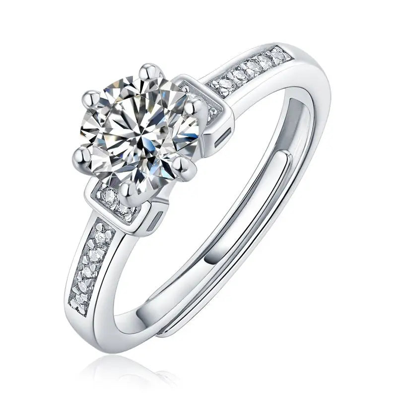 1 Carat Only Love 925 Silver Moissanite Stone Ring Yorkerla Jewellery