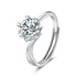1 Carat Twisted Snowflake 925 Silver Moissanite Stone Ring