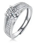 1 Carat Starry Moon Story 925 Silver Moissanite stone ring
