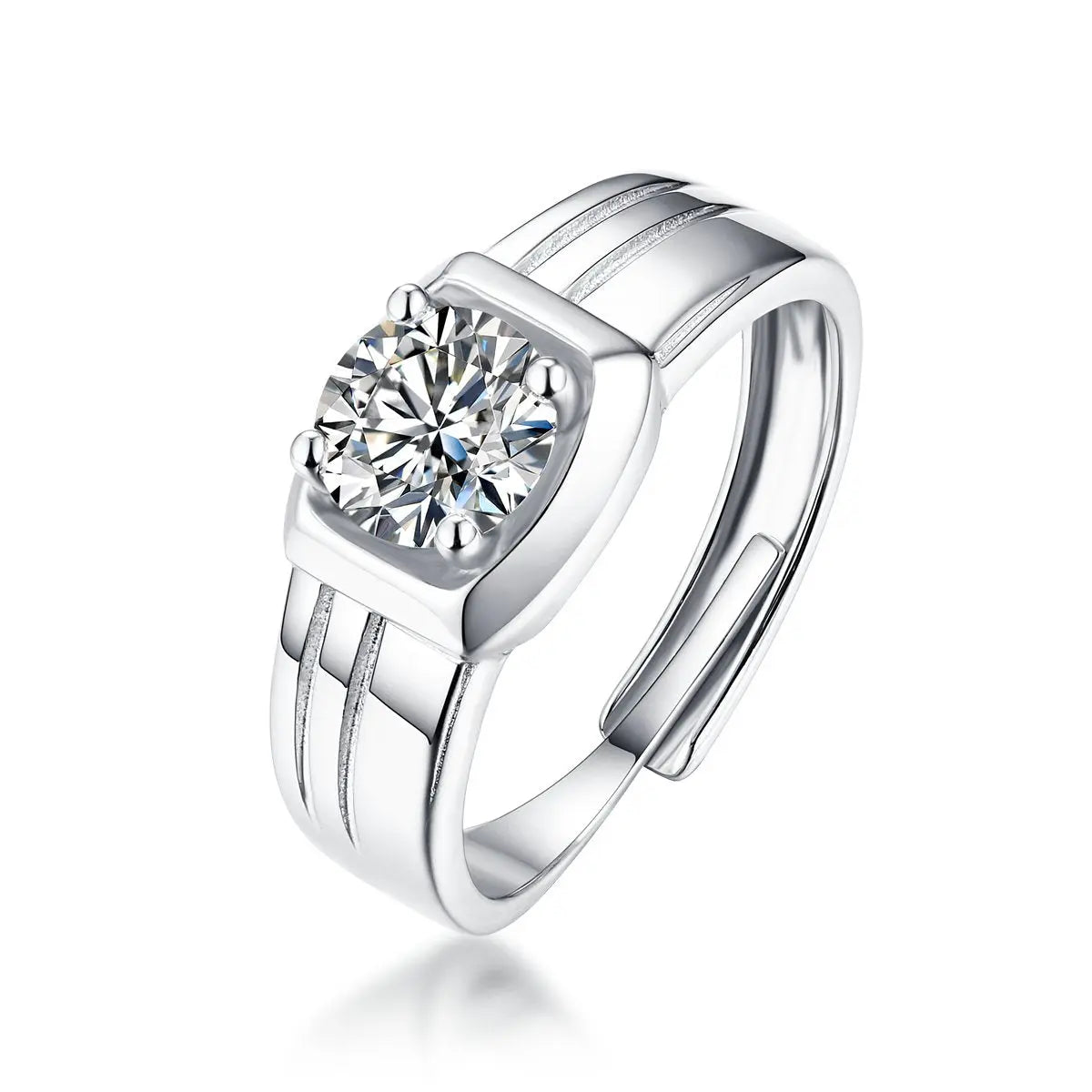 1 Carat Fashion Men's Ring Lab Created Diamond & 925 Silver Yorkerla Jewellery
