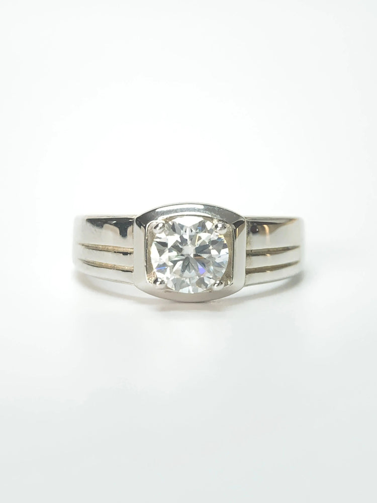 1 Carat Fashion Men's Ring Lab Created Diamond & 925 Silver Yorkerla Jewellery
