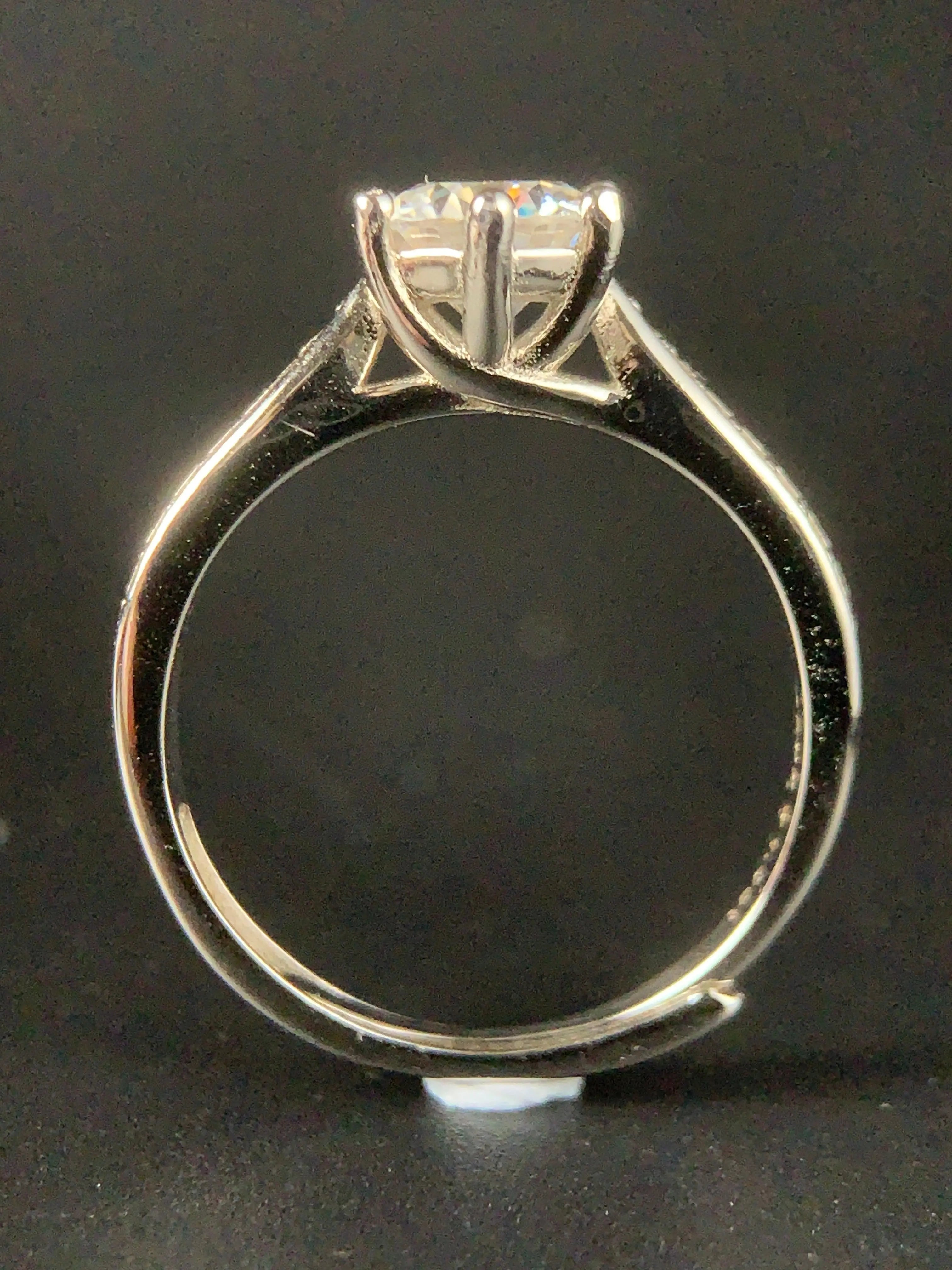 1 Carat Star Queen 925 Silver Moissanite Stone Ring Yorkerla Jewellery