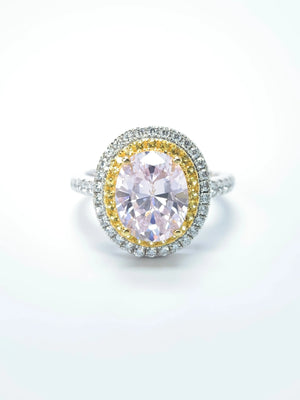 Pink Blossom Lab-Created Pink Dimond Ring Yorkerla Jewellery