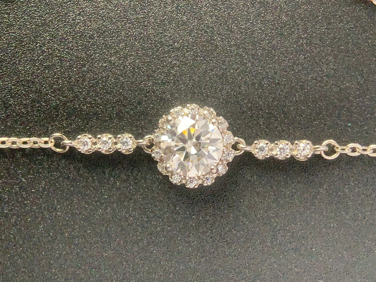 1 Carat Flourishing Flowers Bracelet with Lab Diamond & 925 Silver Yorkerla Jewellery