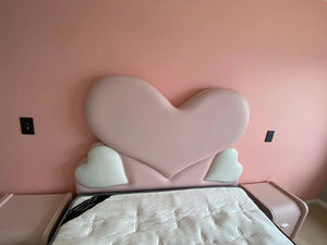 B83 Kids Pinky Heart Headboard bedroom set - Super Outlets