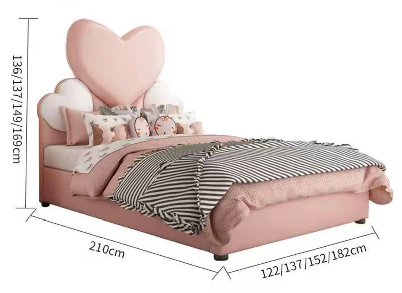 B83 Kids Pinky Heart Headboard bedroom set - Super Outlets