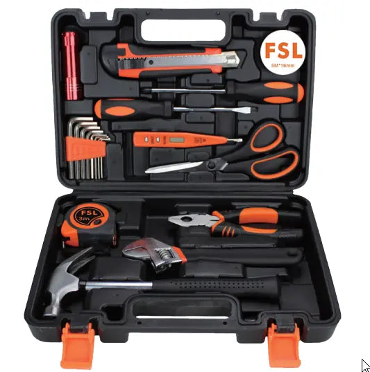 FSL 20 Pcs Household Multi-function Hand Tool Box Complete Set FSL