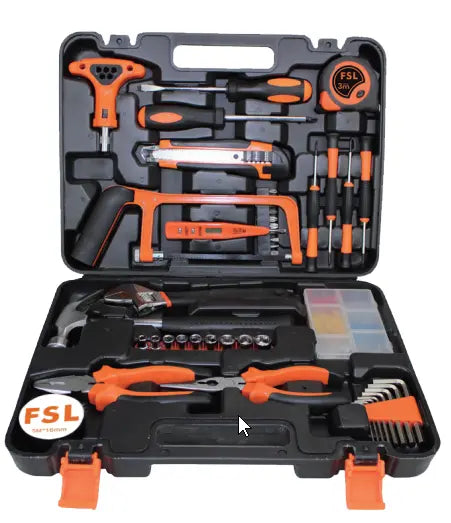 FSL 45 Pcs Household Multi-function Hand Tool Box Complete Set