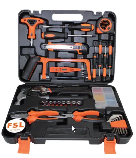 45 Pcs Household Multi-function Hand Tool Box Complete Set - Super